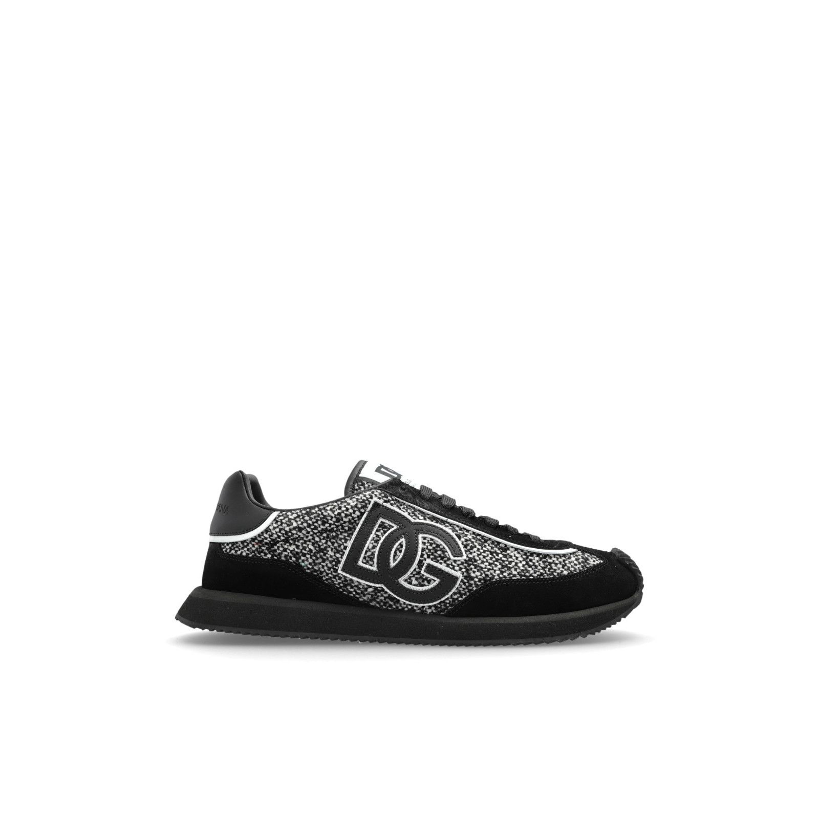 DOLCE&GABBANA Black Leather Sports Sneakers New & Authentic