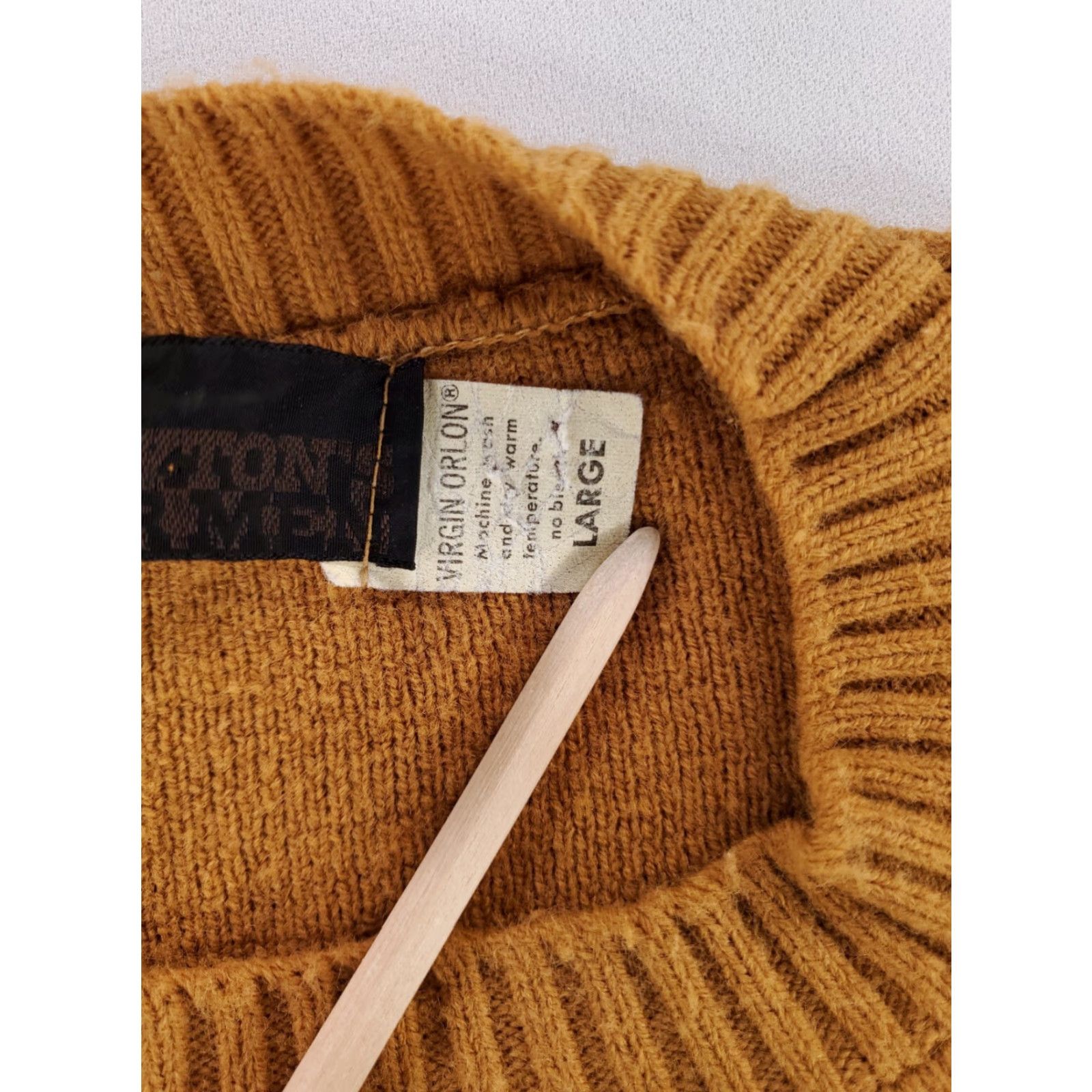 Vintage VINTAGE Dayton's For Men Sweater L Mens Orlon Acrylic Moose Brown Green Pullover 70s Size US L / EU 52-54 / 3 - 3 Thumbnail