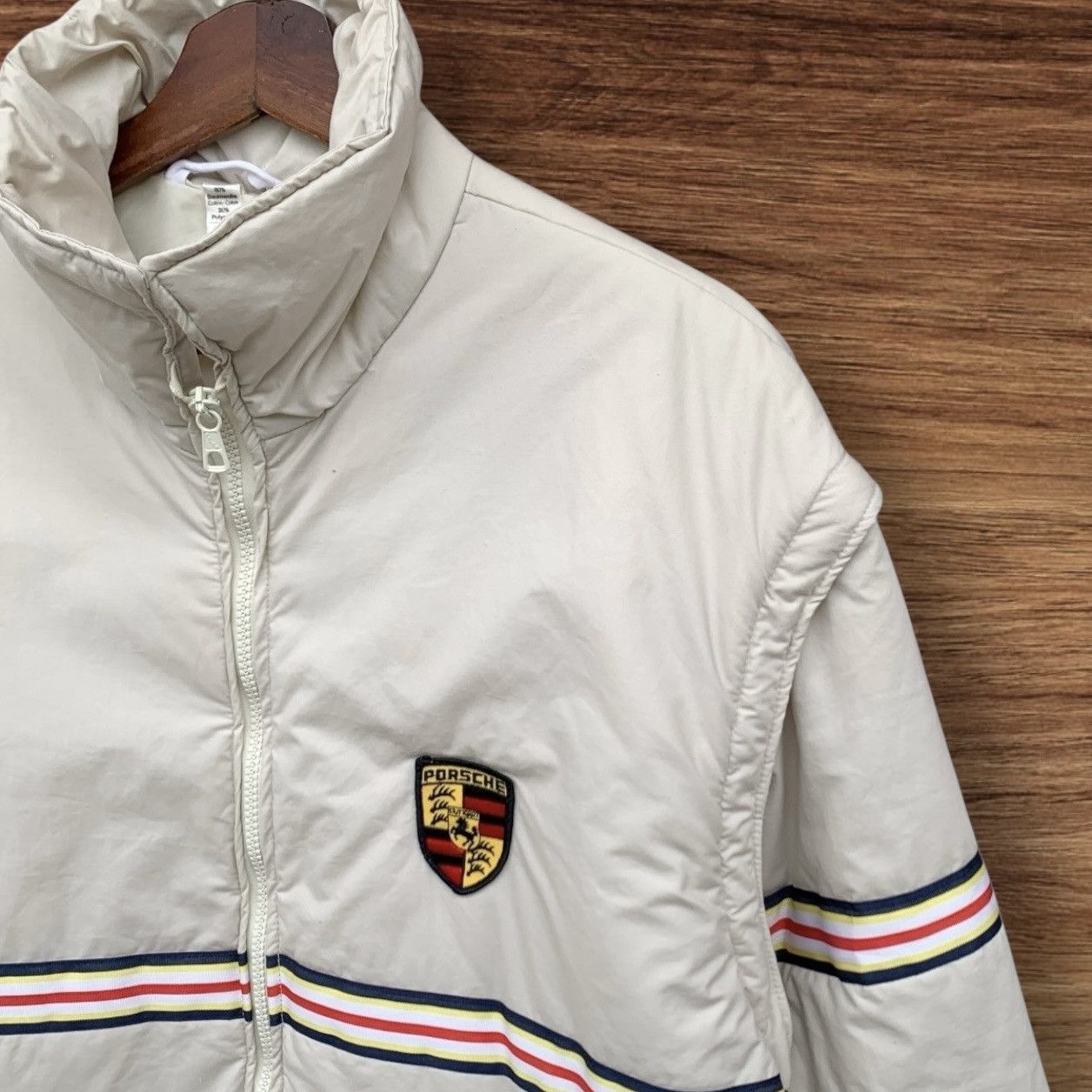 Porsche Design VINTAGE 1980s ROTHMAN PORSCHE ZIPPER JACKET CREAM Size US L / EU 52-54 / 3 - 9 Thumbnail