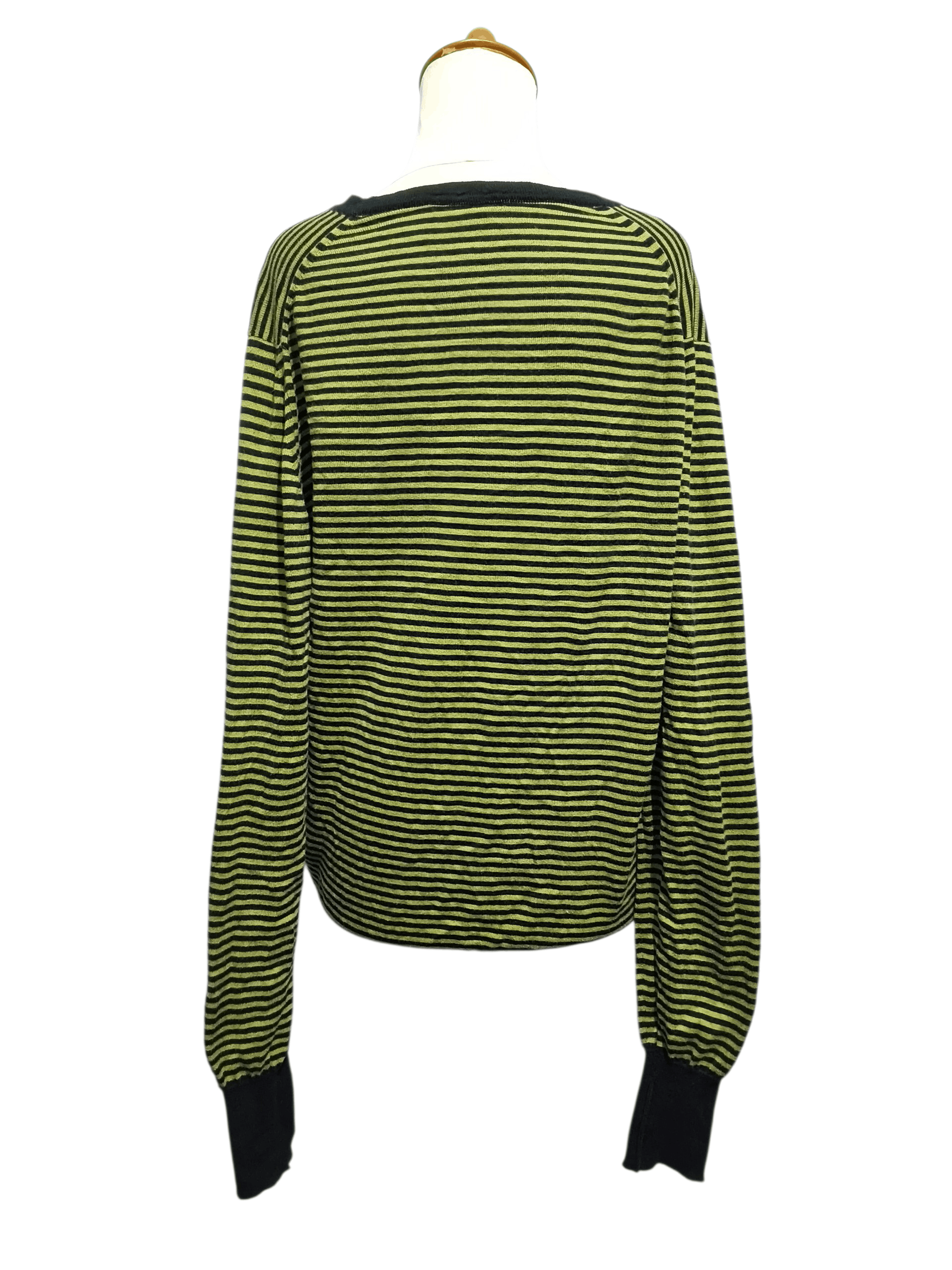 John Smedley John Smedley Sea Island Women Striped Cardigan Size M / US 6-8 / IT 42-44 - 2 Thumbnail