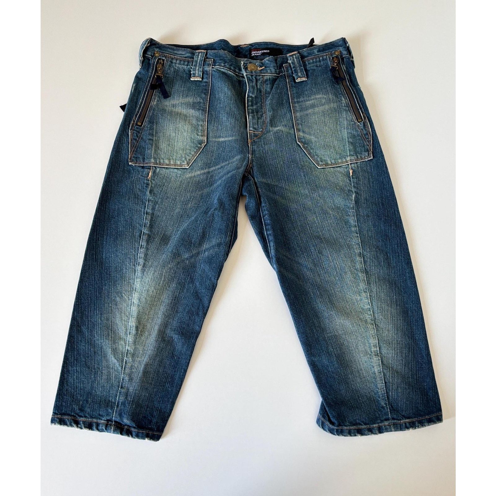 Japanese Brand × Levi's × Levi's Vintage Clothing Vintage Levi’s Engineered Jeans Capri M Blue Denim Y2K Pants Size US 30 / EU 46 - 2 Thumbnail