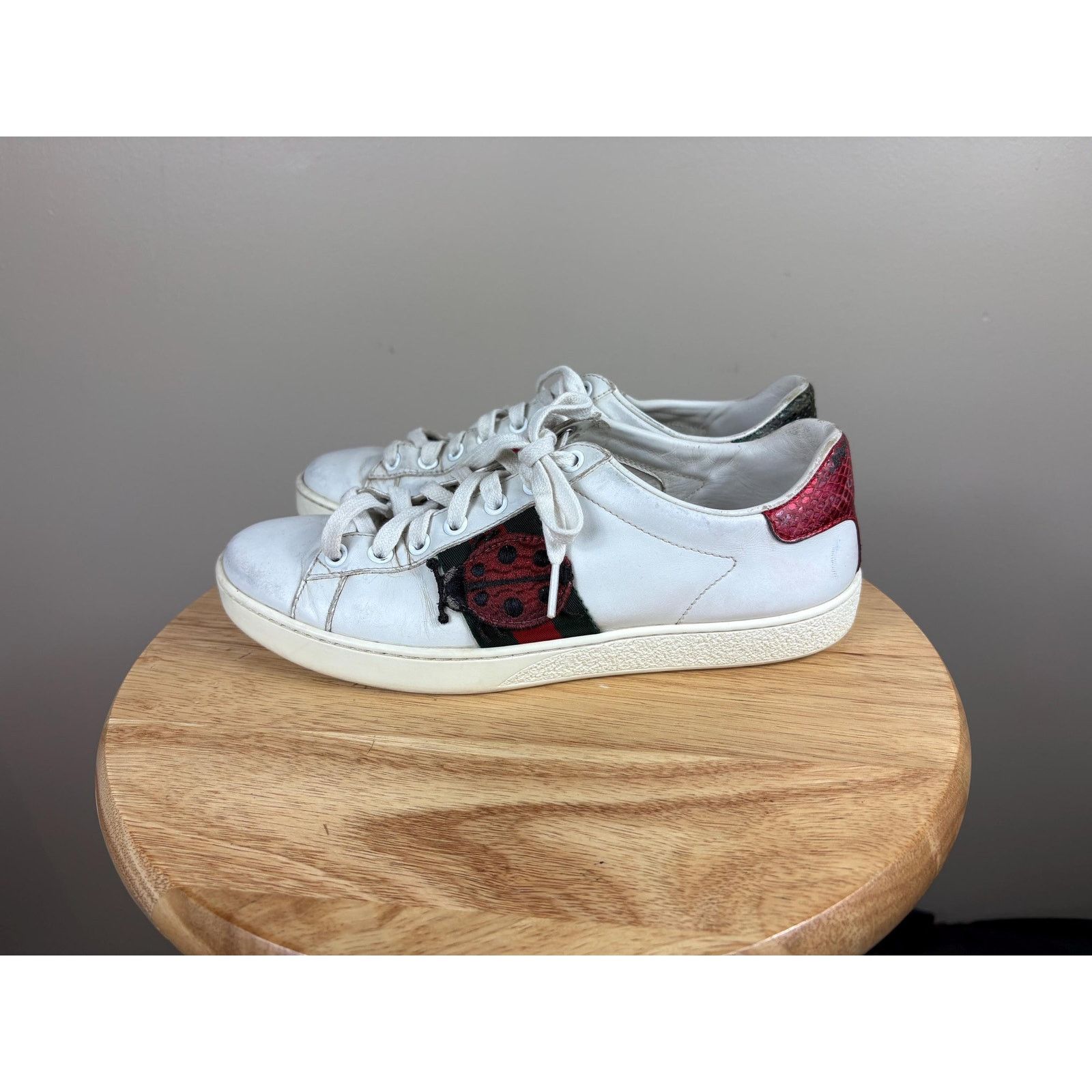Gucci Authentic Gucci Ace White Leather Embroidered Sneaker Size US 6.5 / IT 36.5 - 2 Thumbnail