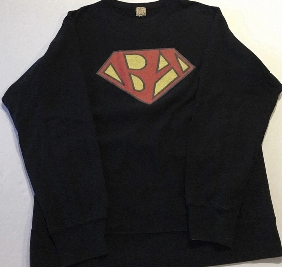 image of Bape Crew Neck Sweatshirt in Black, Men's (Size Medium)