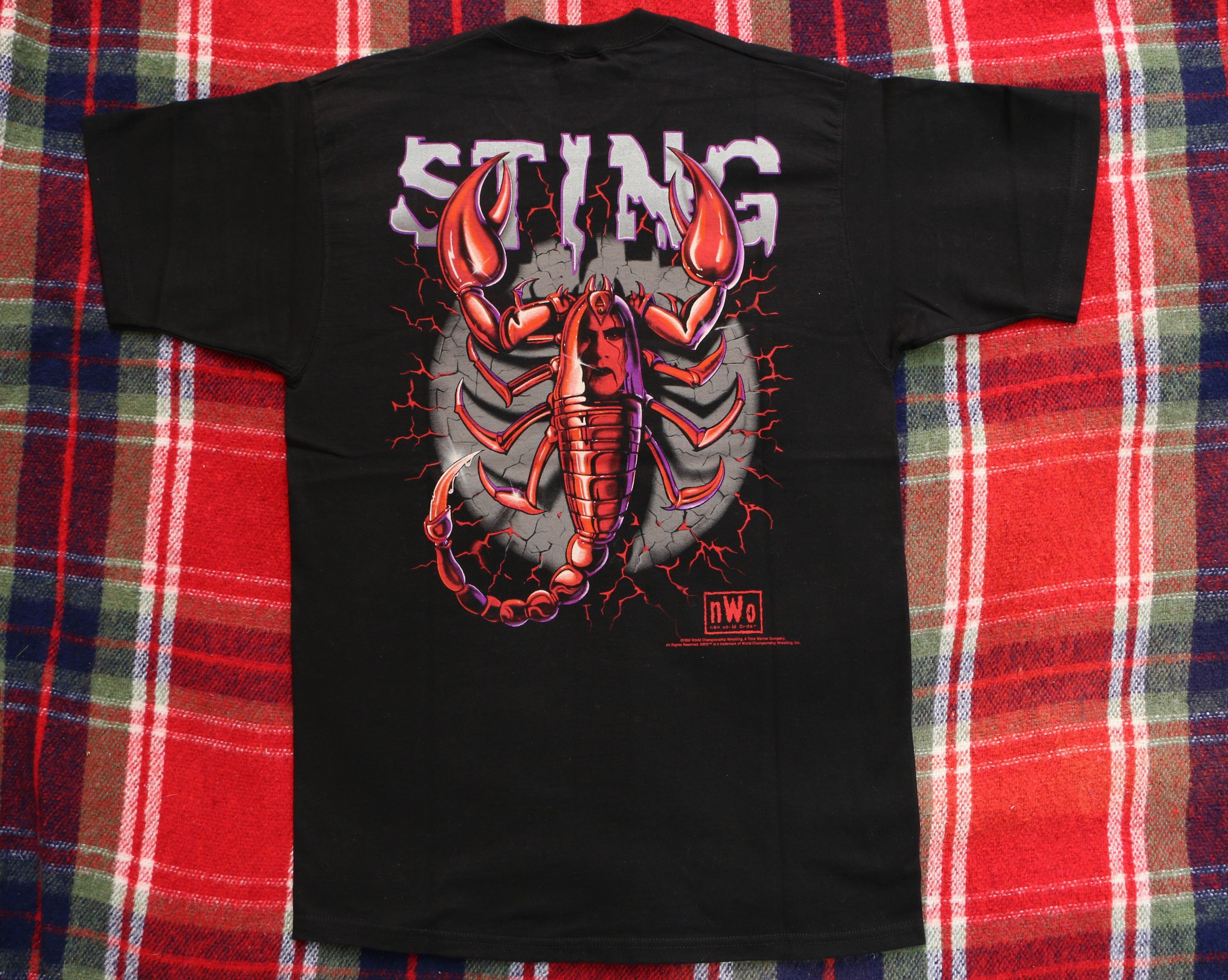 WCW/nWo Vintage Black T-shirt – Sting NWO Wolfpack – Made in USA Size US M / EU 48-50 / 2 - 5 Thumbnail