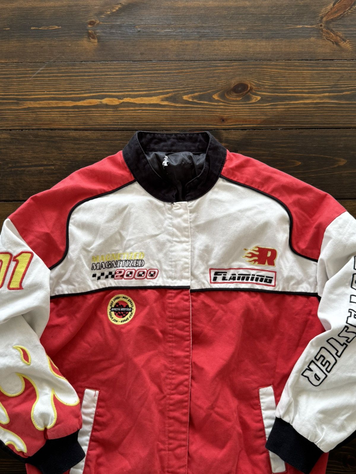 Hysteric Glamour Y2K 00s Aesthetic Patchwork Racing Jacket Size US M / EU 48-50 / 2 - 2 Thumbnail