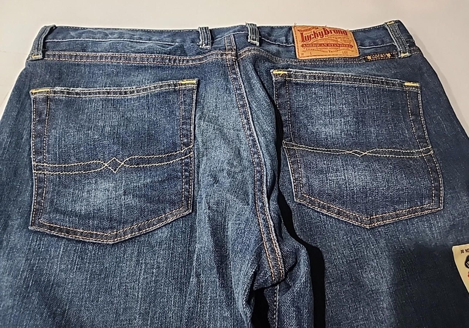 Lucky Brand Lucky Brand Mens Jeans Actual *36Wx31L Blue Relaxed Size US 36 / EU 52 - 4 Thumbnail