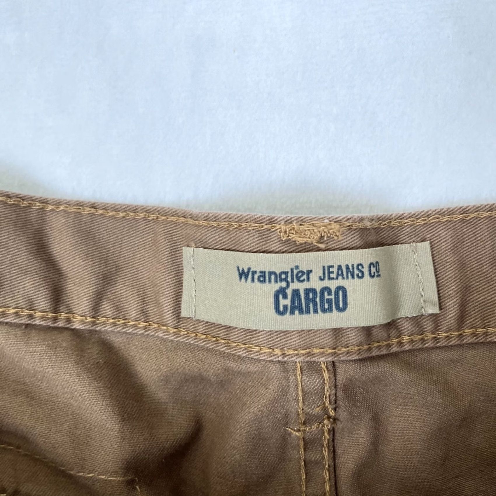 Wrangler Vintage Wrangler Cargo Pants Mens 44x30 Khaki Beige Cargo Pants Mens 44x30 Regular Relaxed Straight Cotton Spandex Canvas Workwear Casual Size US 44 / EU 60 - 5 Thumbnail