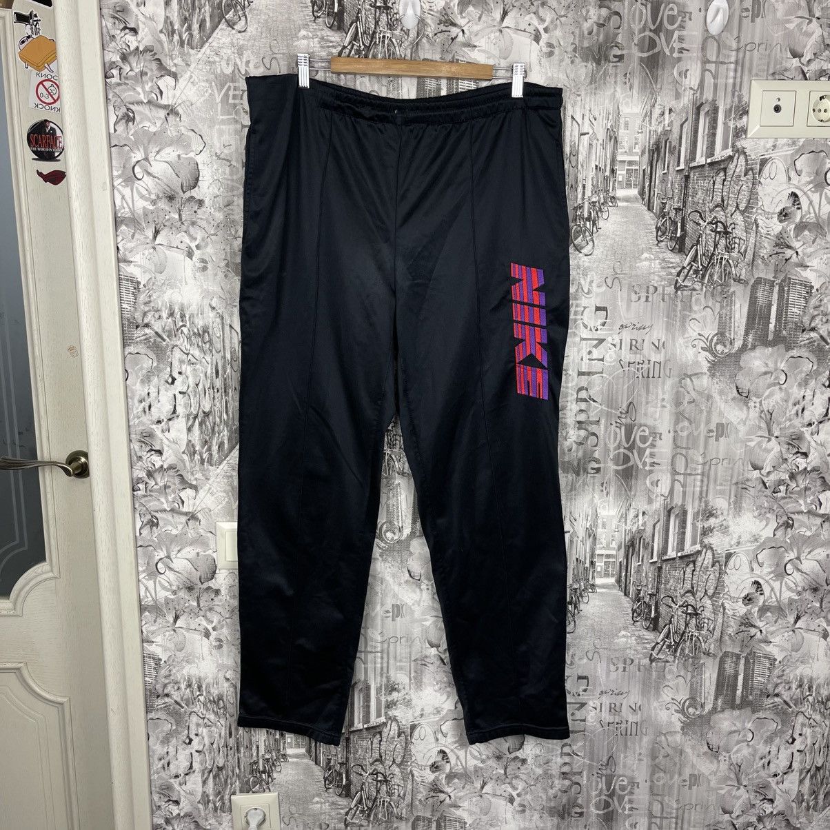 Nike Vintage Y2K Nike Nylon Drill Track Pants Big Logo Size US 34 / EU 50 - 1 Thumbnail