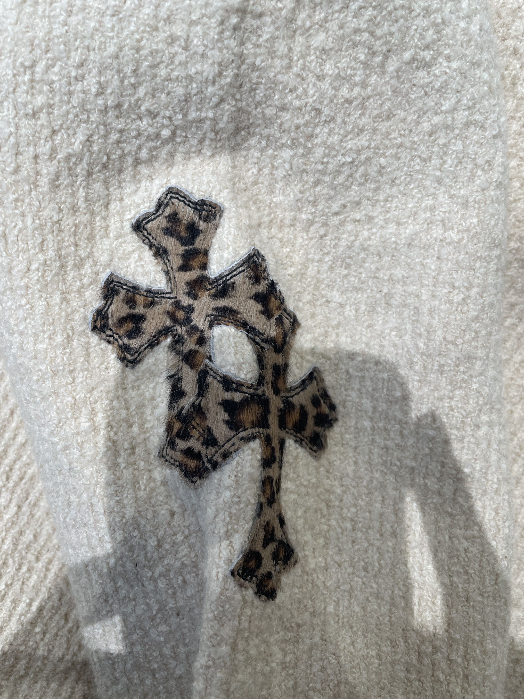 Chrome Hearts Chrome Hearts Knitted Cream Cheetah Patch Sweater Size XS / US 0-2 / IT 36-38 - 5 Thumbnail