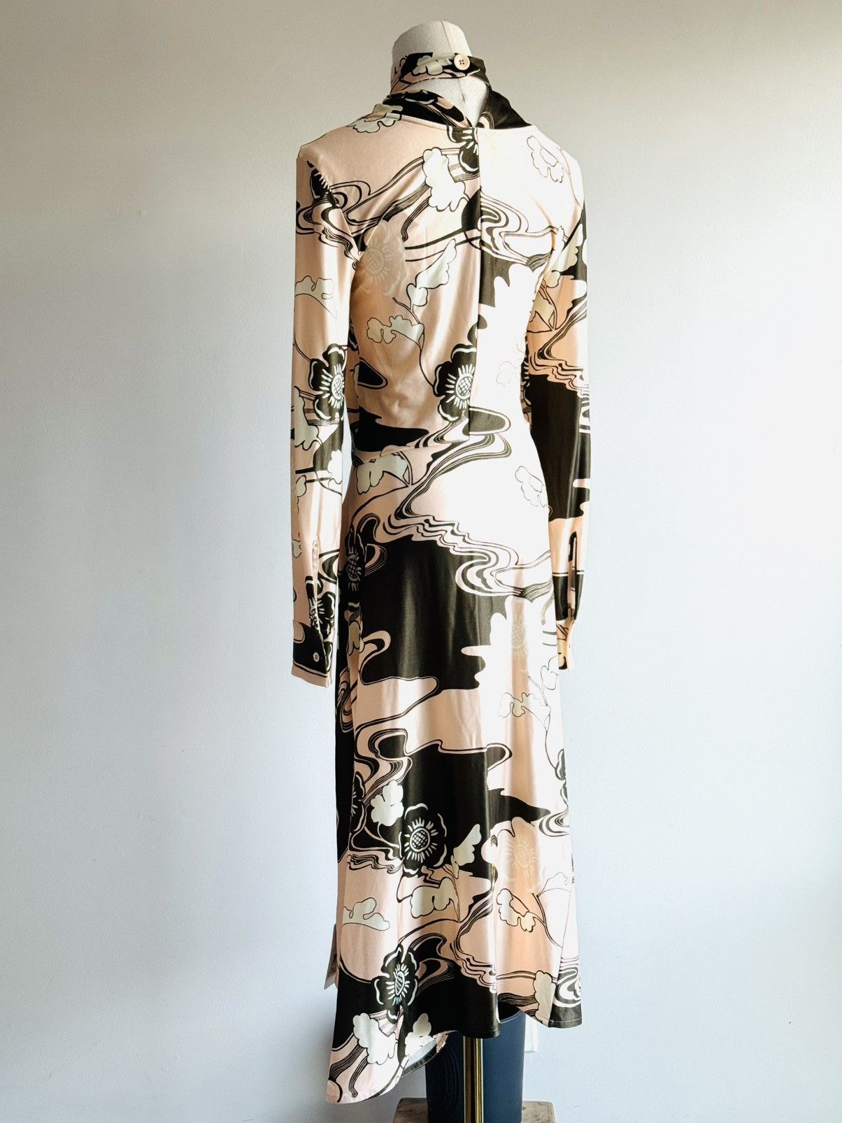 Jil Sander New ‘23 Jil Sander Midi dress peony abstract print sz 32 xs Size XXS / US 00 / IT 34 - 8 Thumbnail