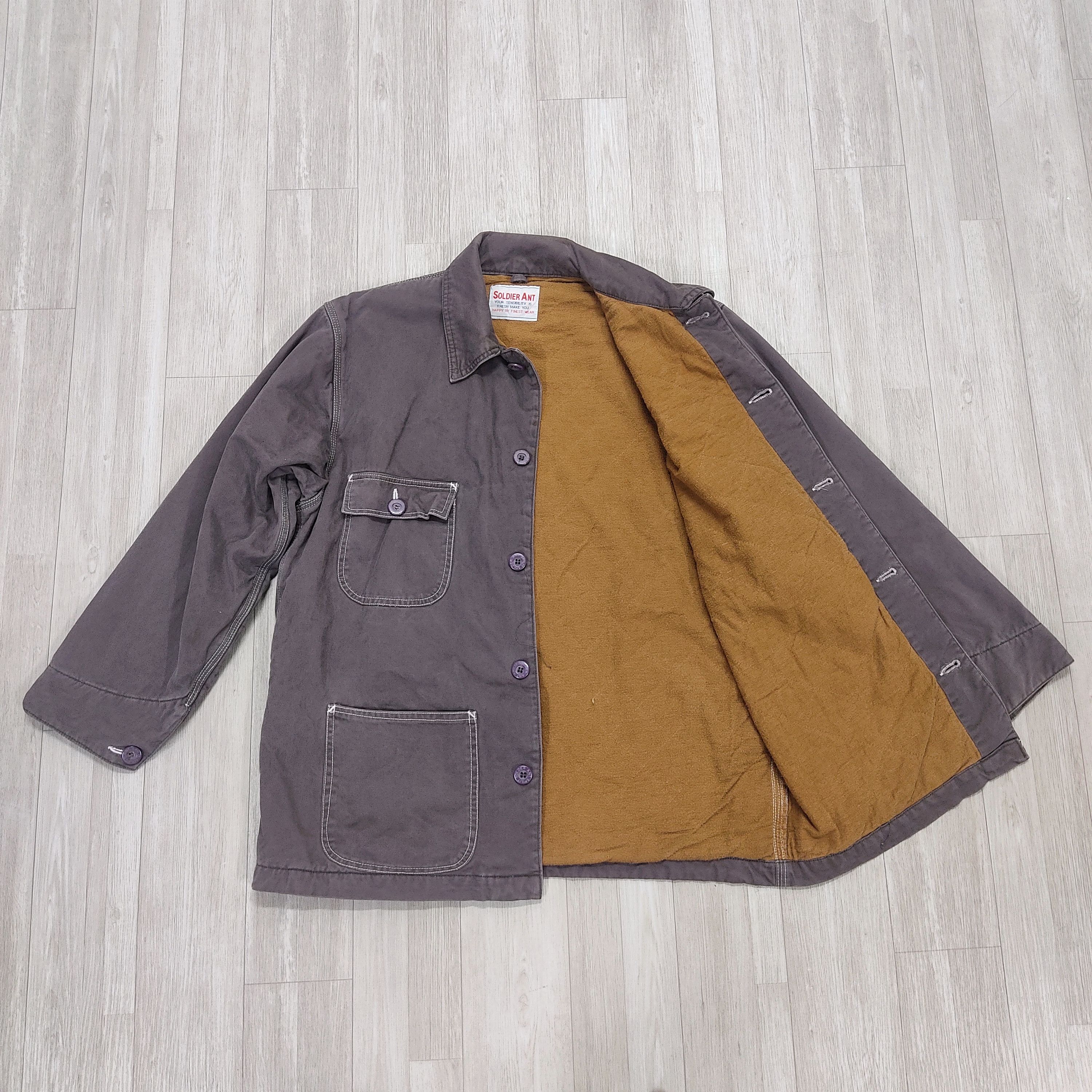 Japanese Brand SPIDER ANT Lined Chore Jacket Kapital Inspired Size US M / EU 48-50 / 2 - 7 Thumbnail