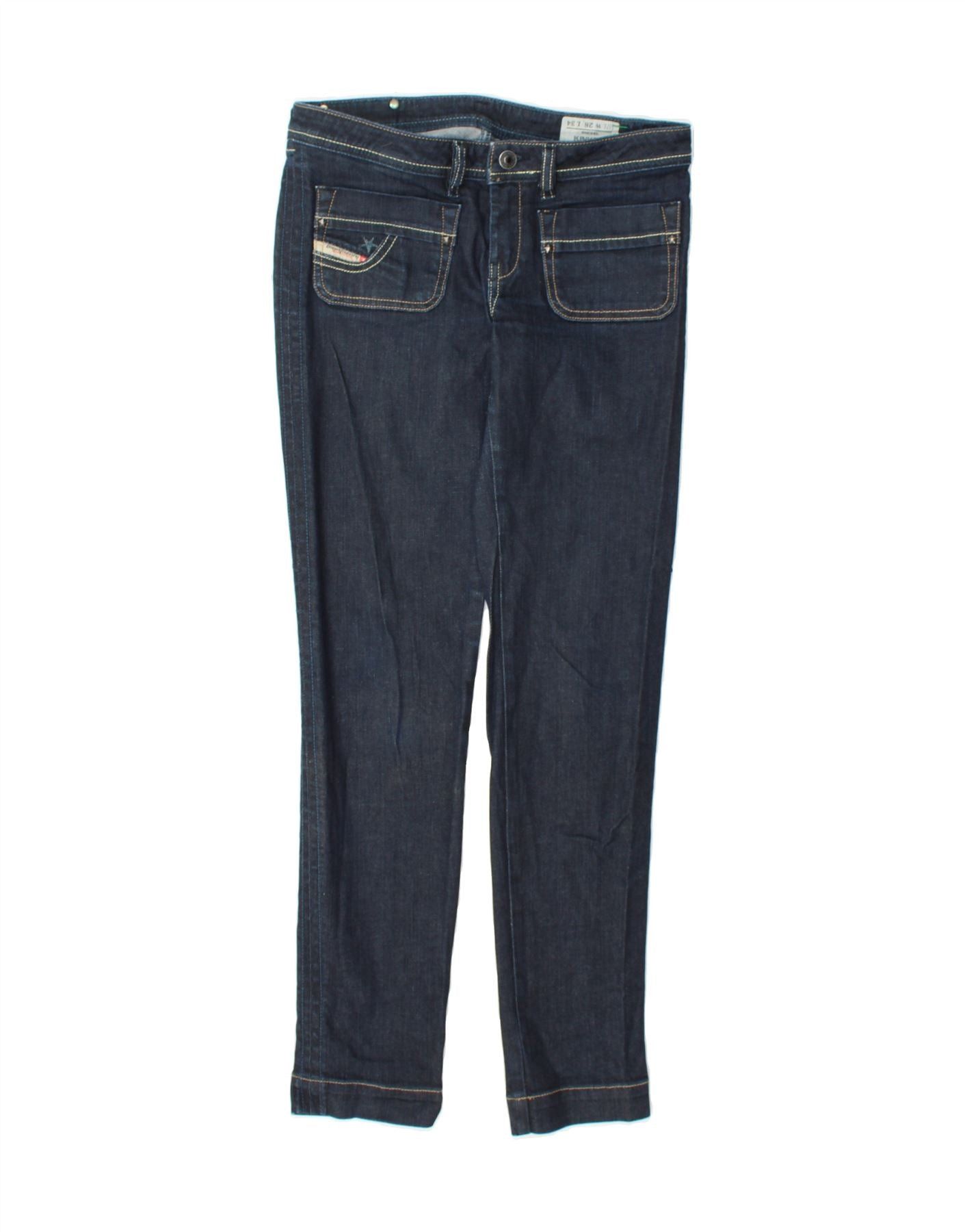 Diesel Womens Kinkey Slim Tapered Jeans W28 L30 Blue Cotton Size 42" / US 20 - 1 Thumbnail
