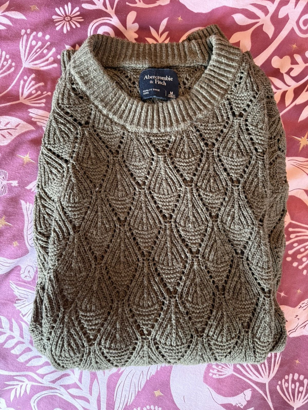 Abercrombie & Fitch Men’s Abercrombie and Fitch green sweater Size US M / EU 48-50 / 2 - 3 Thumbnail