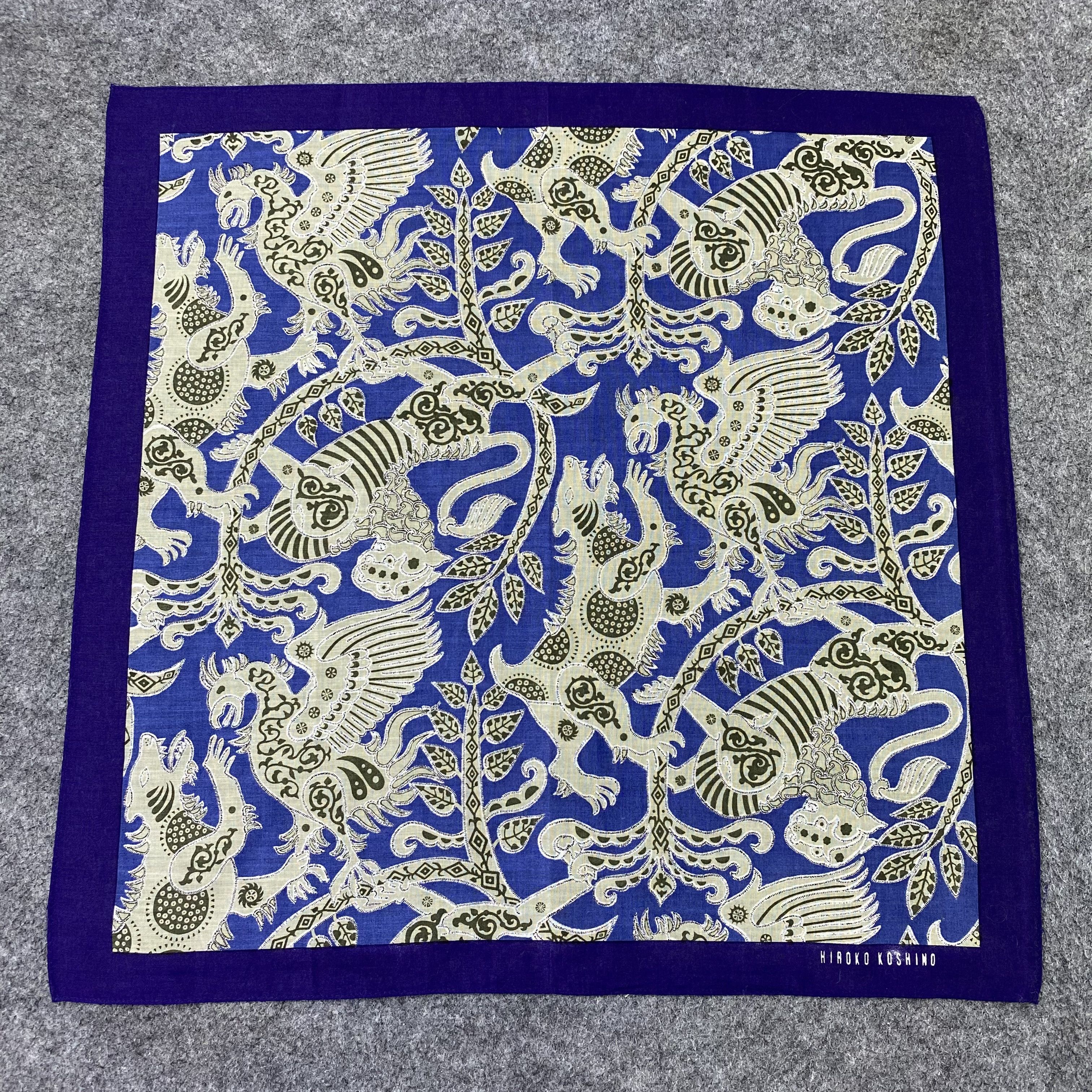 Japanese Brand Hiroko Koshino Handkerchief Neckerchief Bandana-B1879 Size ONE SIZE - 3 Thumbnail