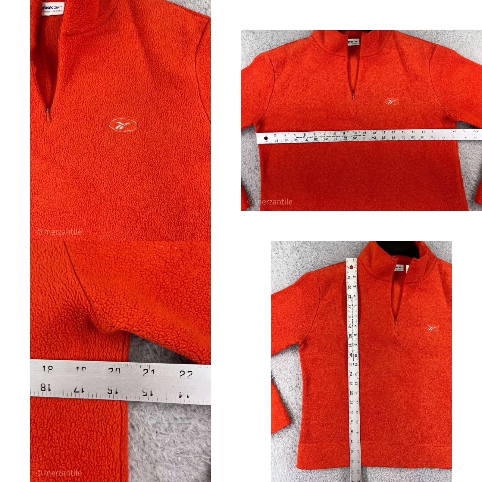 Reebok VINTAGE Reebok Sweater Womens M Red 1/4 Zip Mock Neck Polyester Fleece Casual Size M / US 6-8 / IT 42-44 - 8 Thumbnail