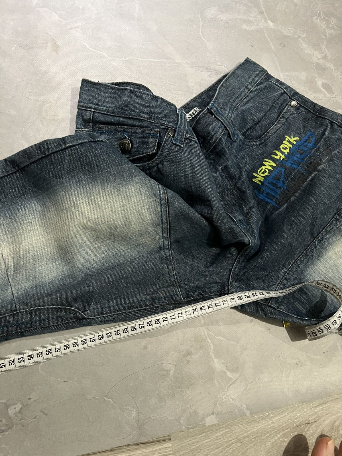 Japanese Brand Faded Washed Graffiti / Number Nine Style / Japan Grunge 90 Size US 34 / EU 50 - 7 Thumbnail