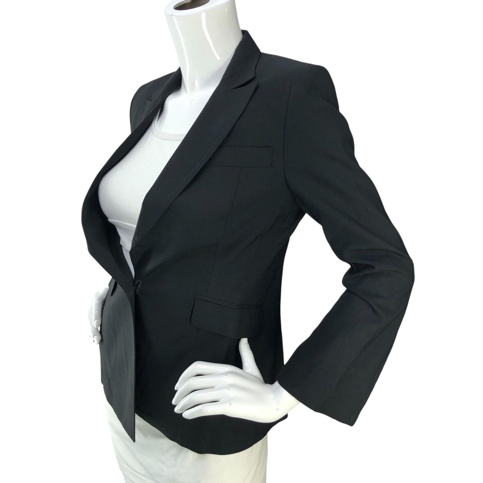Costume National Costume National Blazer 40 Black Wool Tailored Italy Jacket Size S / US 4 / IT 40 - 5 Thumbnail