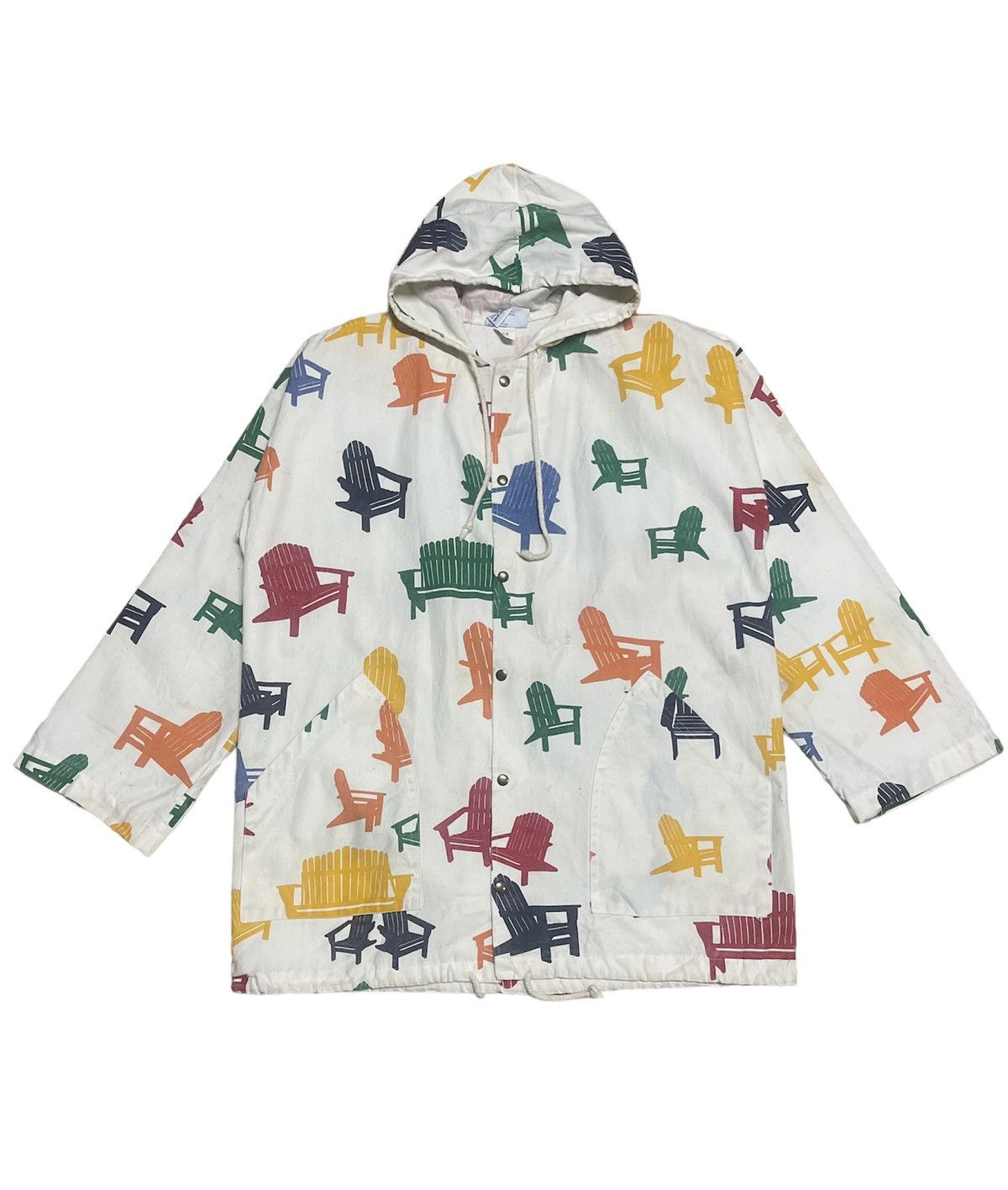 Michigan Rag Co. Jacket Adirondack Chair Print Snap Closure