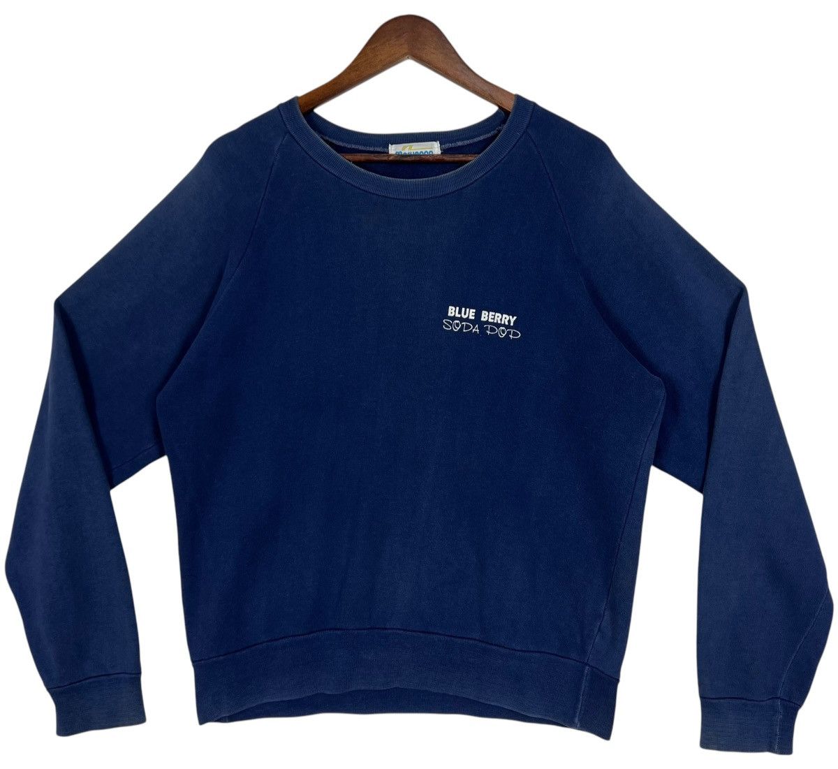 Japanese Brand × Vintage 90s Vintage Blue Berry Soda Pop Crew Neck Size US L / EU 52-54 / 3 - 1 Thumbnail