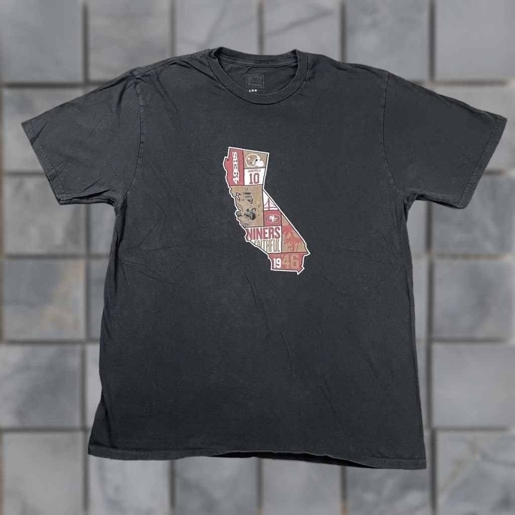 Vintage Fanatics San Francisco 49ers Shirt Adult Mens Large Black NFL Football California West Logo T-Shirt Mens Sports Size US L / EU 52-54 / 3 - 1 Thumbnail