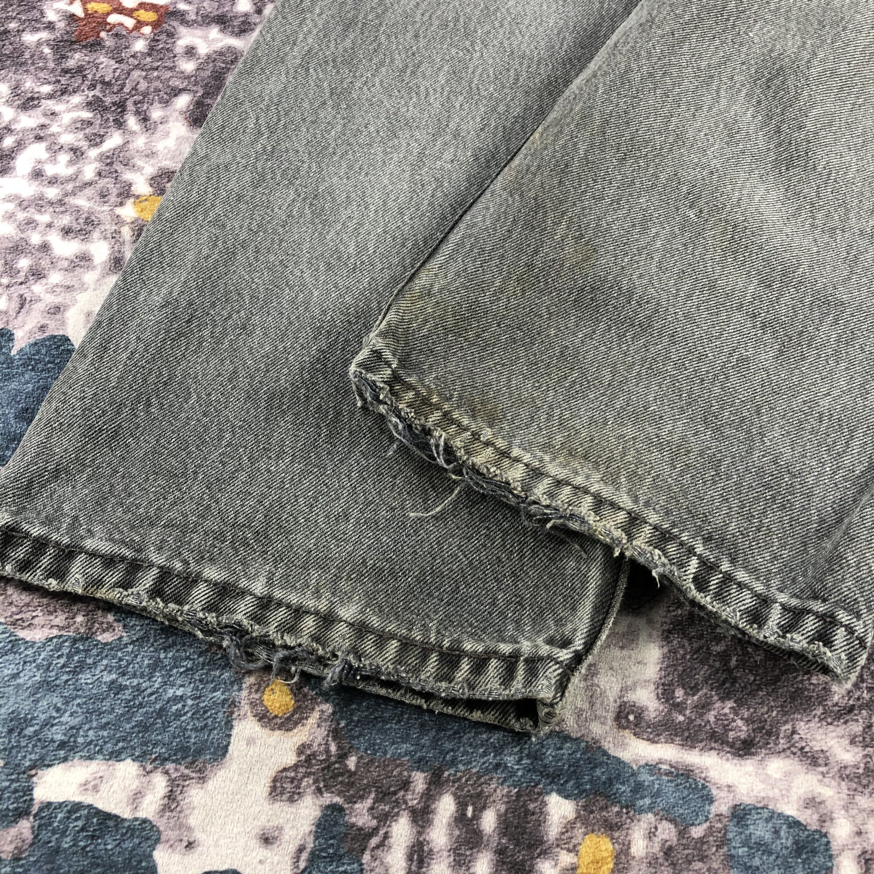 Levi's Vintage 90s Levis 501 Faded Black Jeans-JM2500 Size US 35 - 4 Thumbnail
