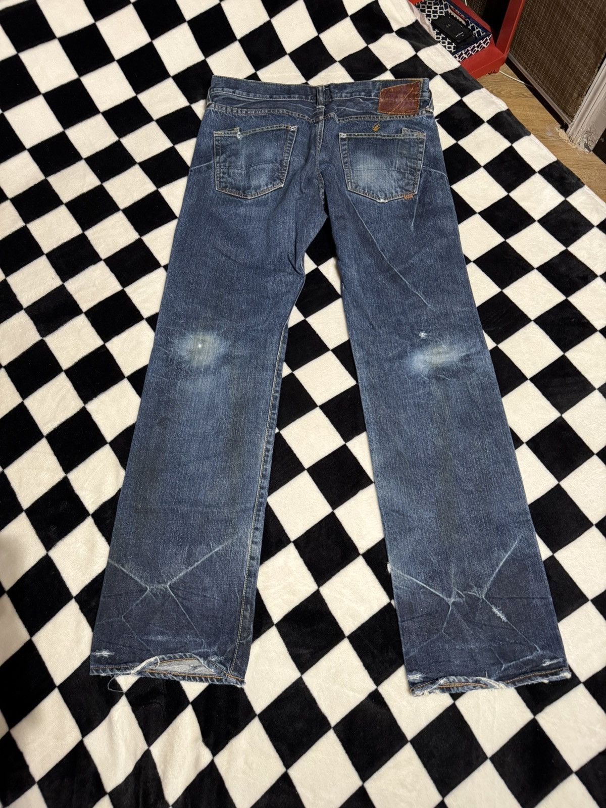 Prps RARE $638 SELVEDGE JAPAN DISTRESSED JEANS DENIM Size US 33 - 2 Thumbnail