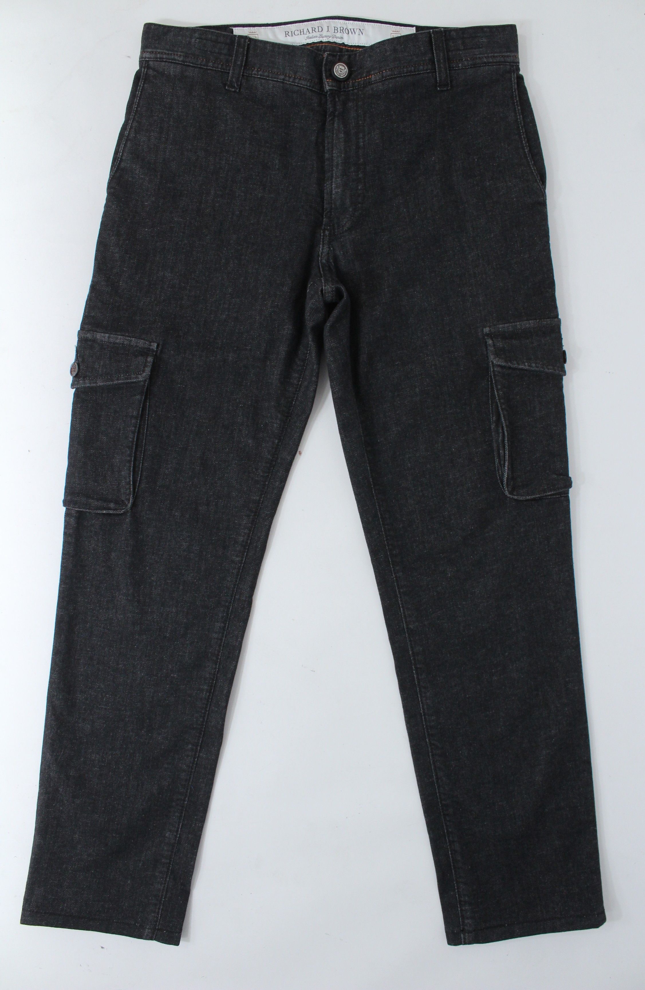 Other Richard J. Brown Nairobi Black Cargo Denim Trousers Size 29 Size US 29 - 4 Thumbnail