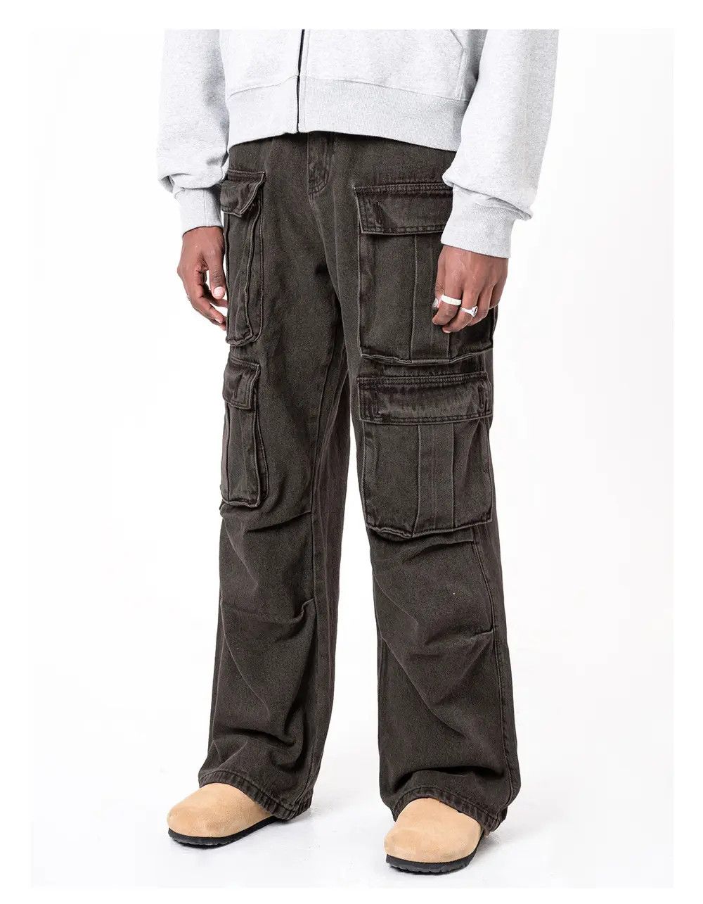 Japanese Brand × Jean Straight Leg Cargo Denim Jeans Size US 28 / EU 44 - 3 Thumbnail