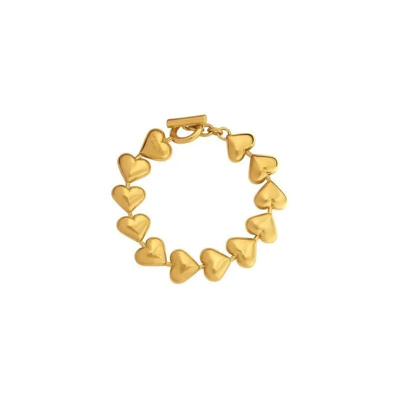 Balenciaga o1srvl11e0425 Size: M / Heart Bracelet in Gold Size ONE SIZE - 1 Thumbnail