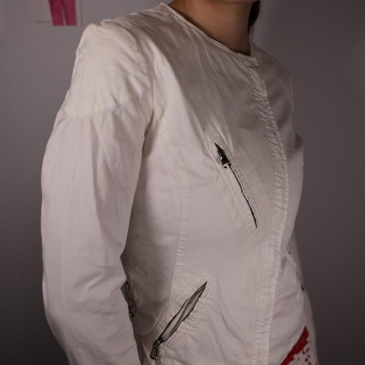 Donna Karan Donna Karan Asymmetrical Zipper Jacket off-white Size XS / US 0-2 / IT 36-38 - 3 Thumbnail