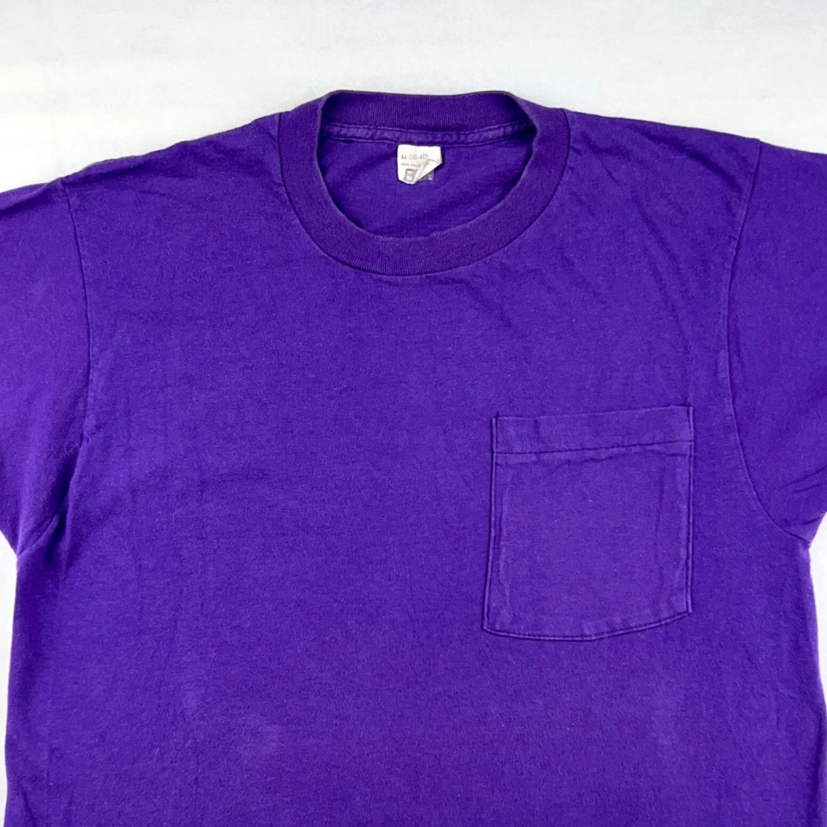Vintage VINTAGE B.V.D T-Shirt Purple 80s 90s Short Sleeve Crew Neck Cotton Men Small Regular Basic Shirt Mens Size US S / EU 44-46 / 1 - 5 Thumbnail