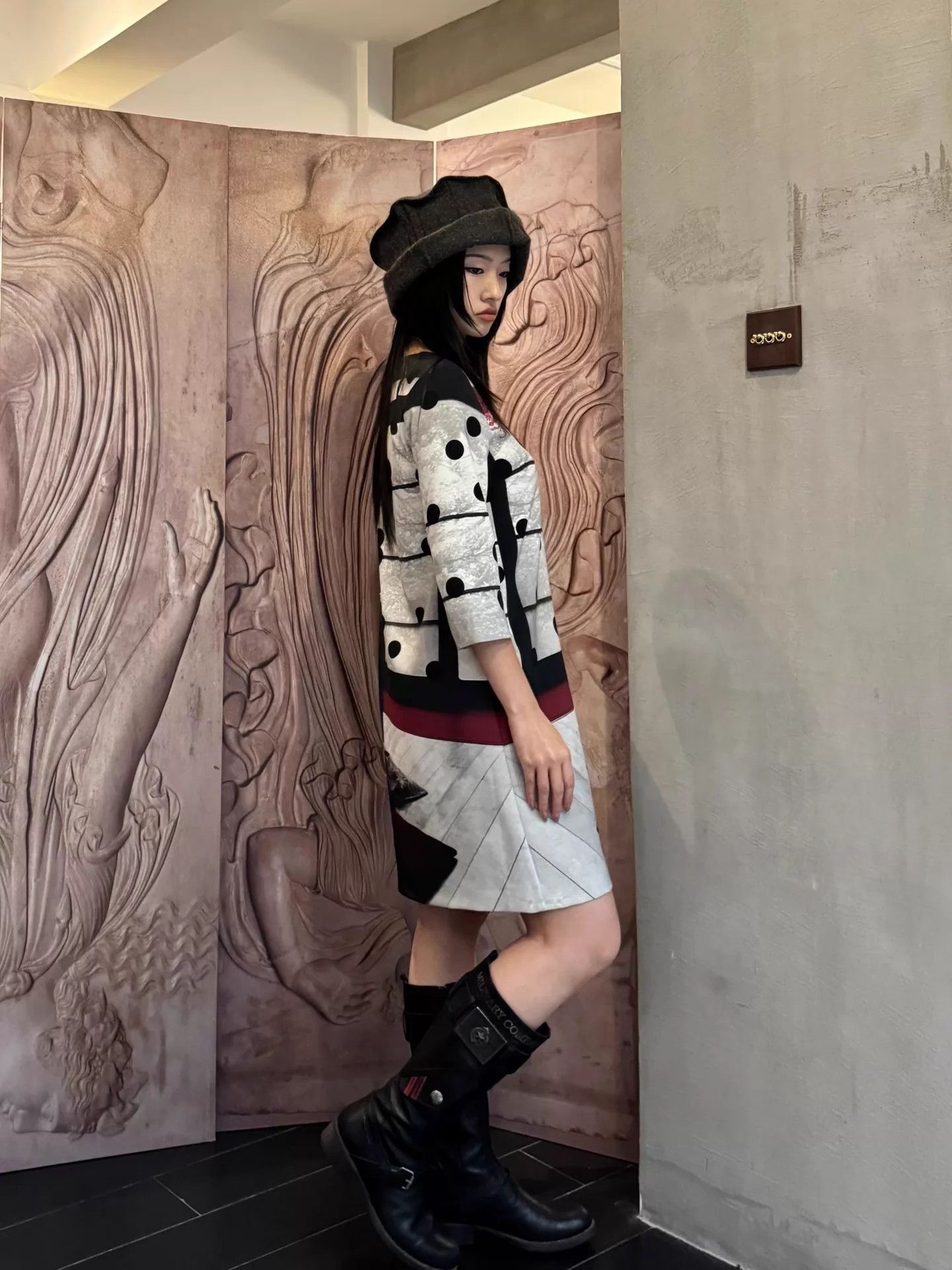 Cop Copine Cop Copine Vtg Wind Print AirCotton 3/4Sleeve Dress 36 Size XS / US 0-2 / IT 36-38 - 7 Thumbnail