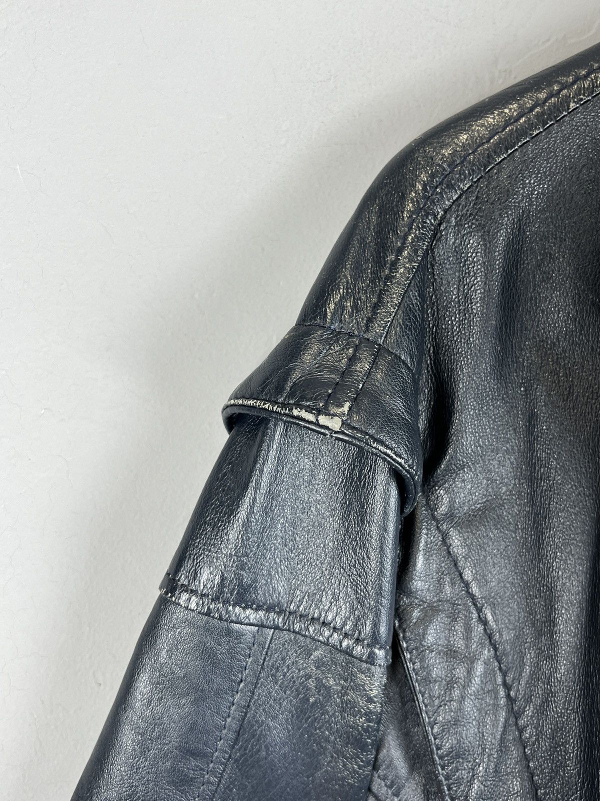 Vintage Vintage 80s Leather Trucker jacket Racing Moto y2k Size US M / EU 48-50 / 2 - 7 Thumbnail