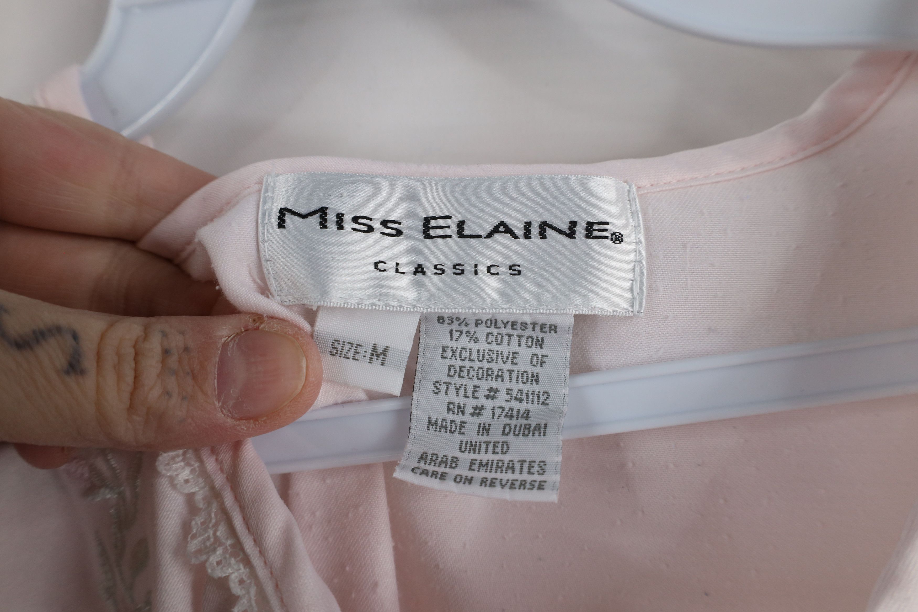 Vintage Vintage 90s Miss Elaine Ruffled Long Sleeve Night Gown Size M / US 6-8 / IT 42-44 - 9 Thumbnail