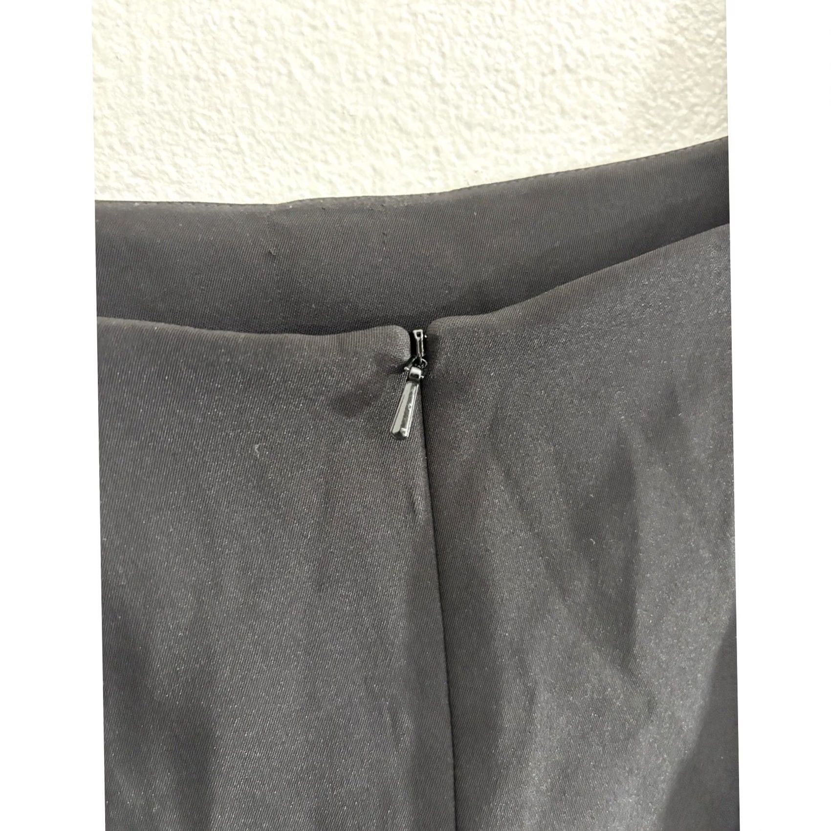 Vintage GERALDINE LUSTGARTEN Dress Size 6 Black Square Neck Sleeveless Knee Length Size M / US 6-8 / IT 42-44 - 4 Thumbnail