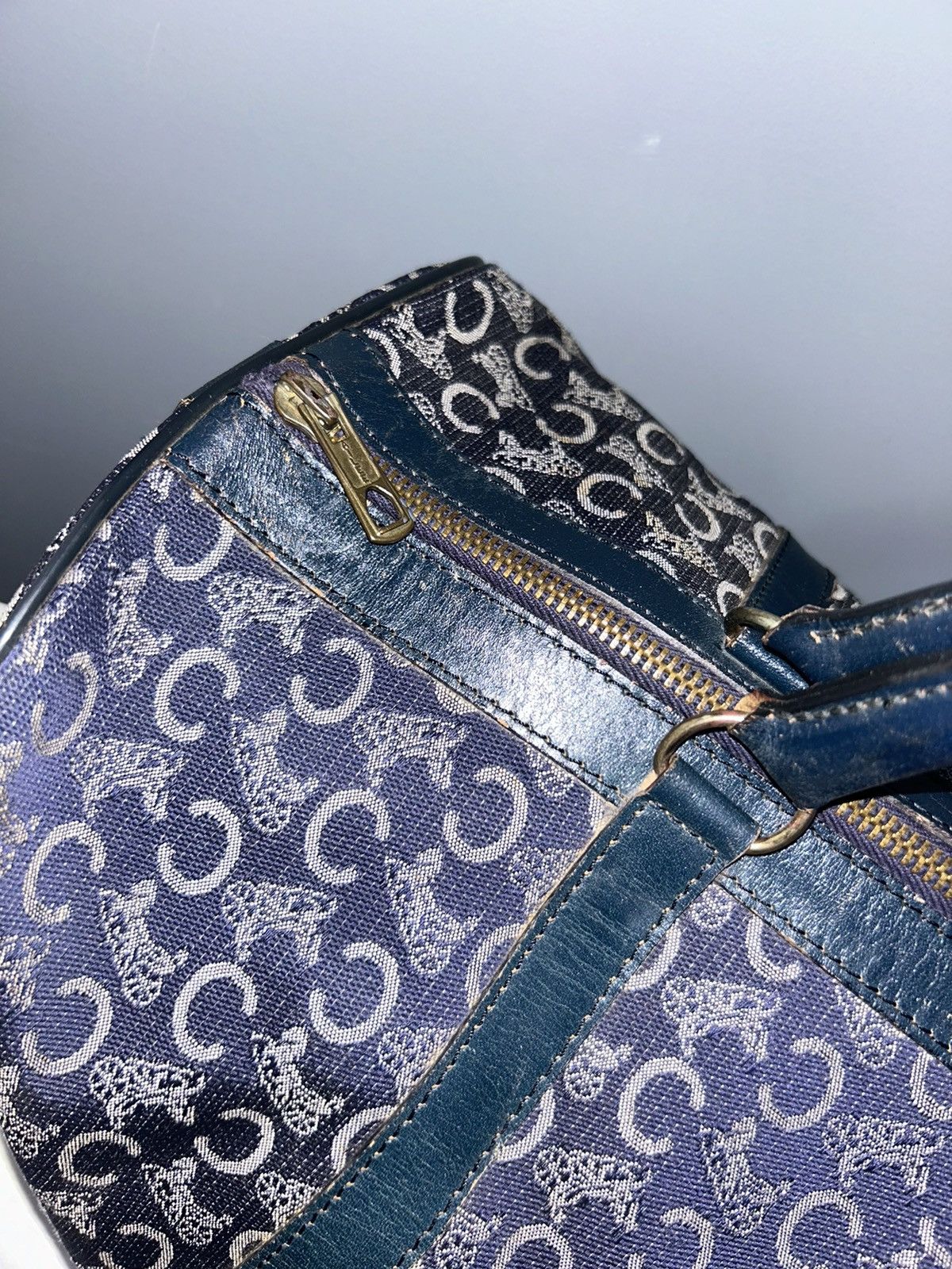 Celine Celine CMacadam Canvas Blue Boston Bag Size ONE SIZE - 5 Thumbnail