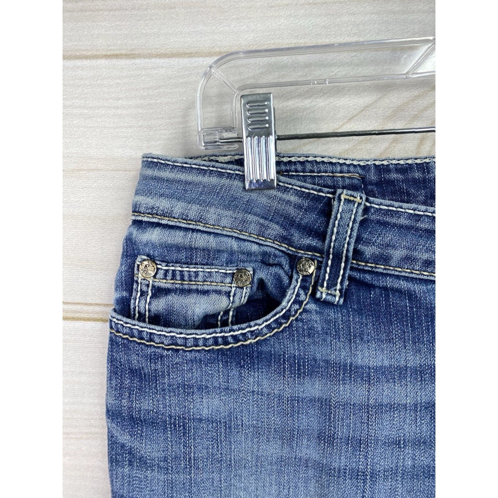 Vintage Buckle BKE Kate Boot Jeans Bootcut Distressed Medium Wash Denim 28 Women Women Jeans Shoes? Size 28" / US 6 / IT 42 - 3 Thumbnail
