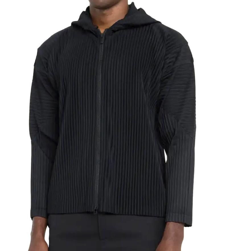 Issey Miyake HOMME PLISSE ISSEY MIYAKE Men's Pleated Polyester Zip Hoodie Size US XXL / EU 58 / 5 - 1 Thumbnail