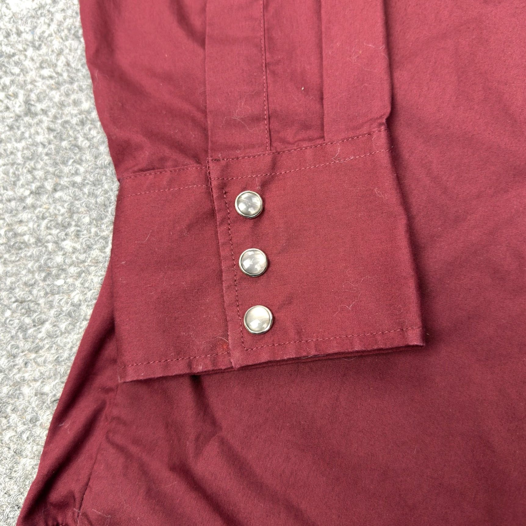 Vintage Gibson Trading Company Shirt Mens XL Maroon Western Pearl Snap Long Sleeve Button-Up Size US XL / EU 56 / 4 - 3 Thumbnail
