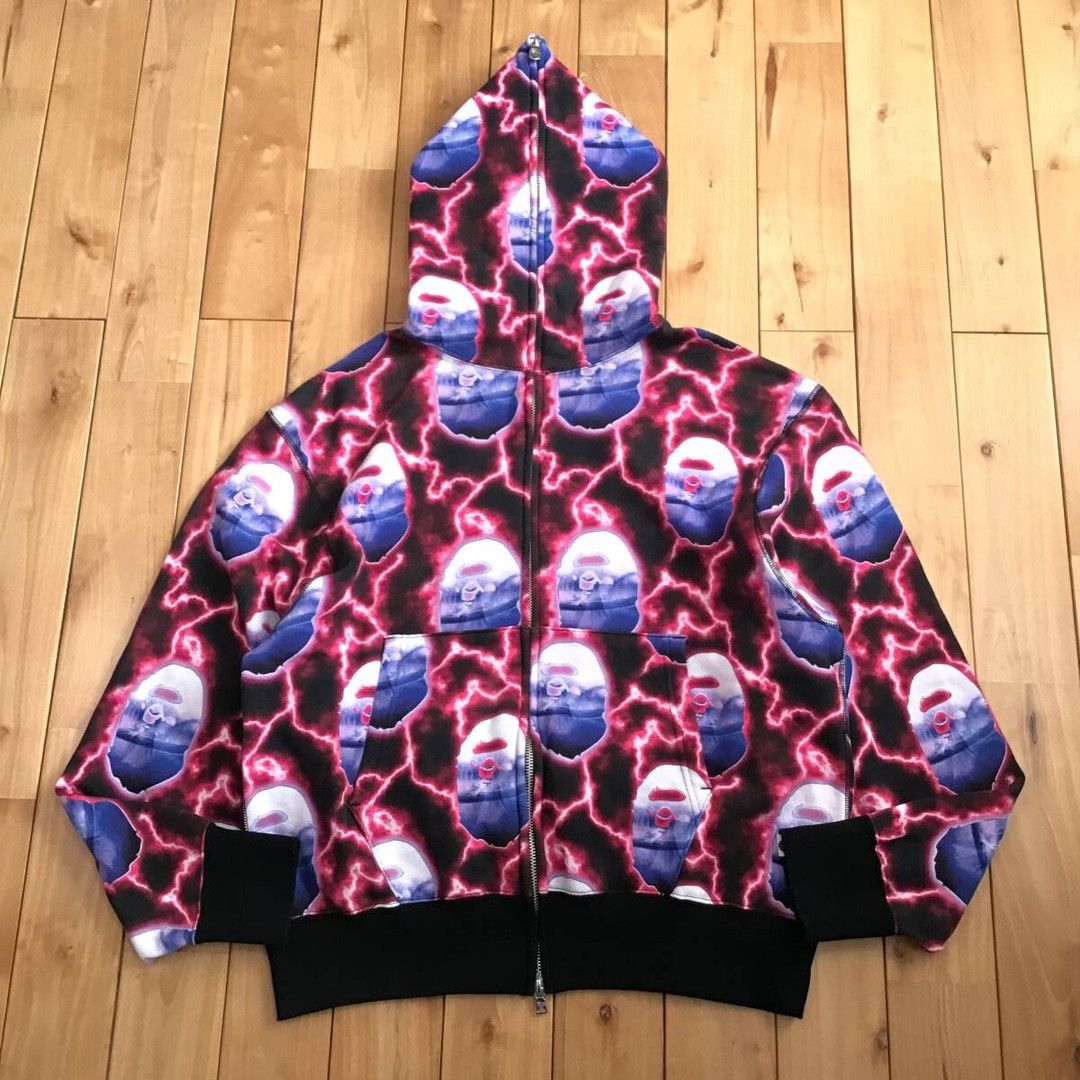 Bape BAPE LIGHTNING full zip hoodie a bathing ape Size US S / EU 44-46 / 1 - 1 Thumbnail