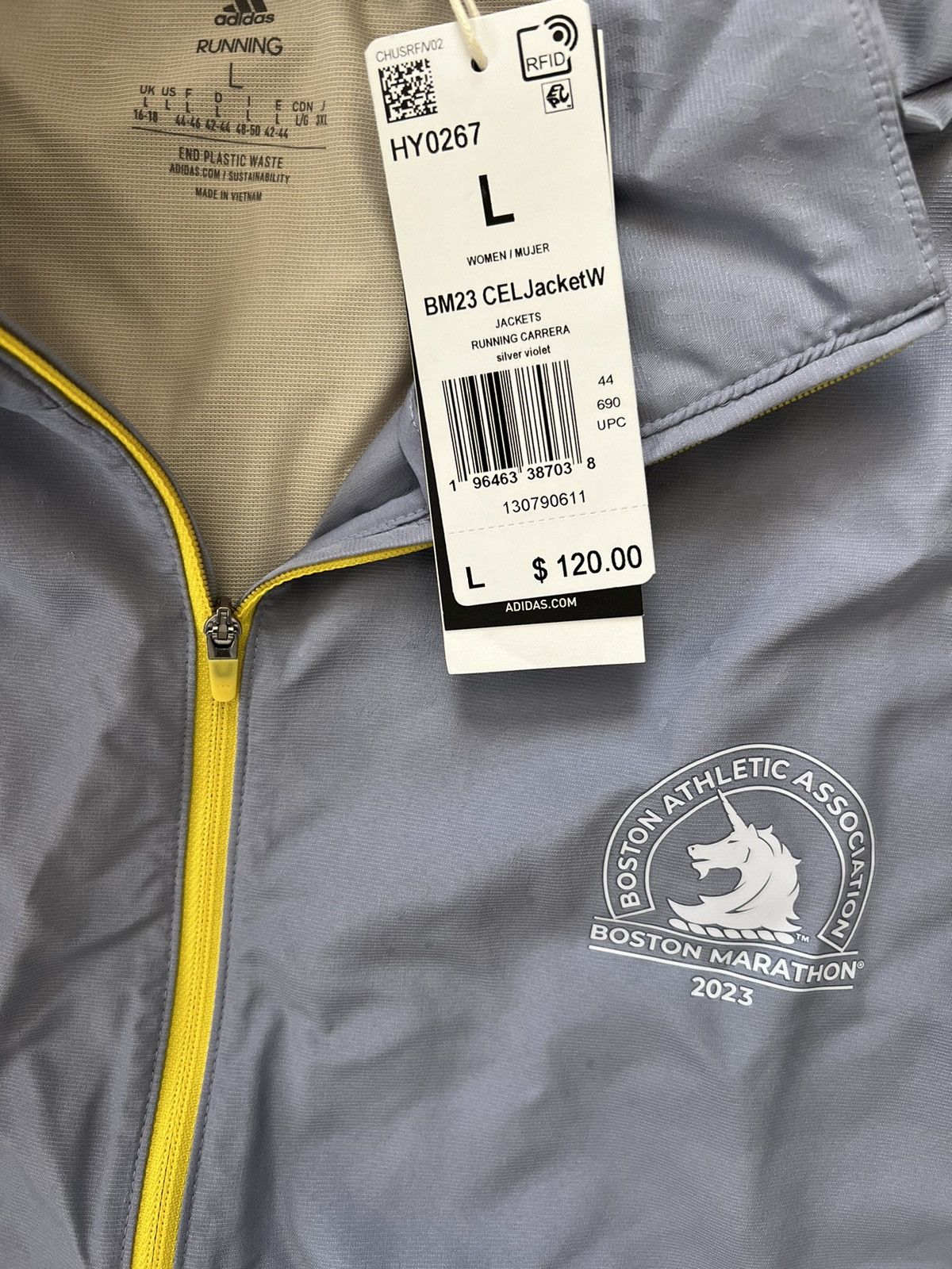 Adidas Adidas 2023 Boston Marathon Windbreaker Jacket Size L / US 10 / IT 46 - 9 Thumbnail