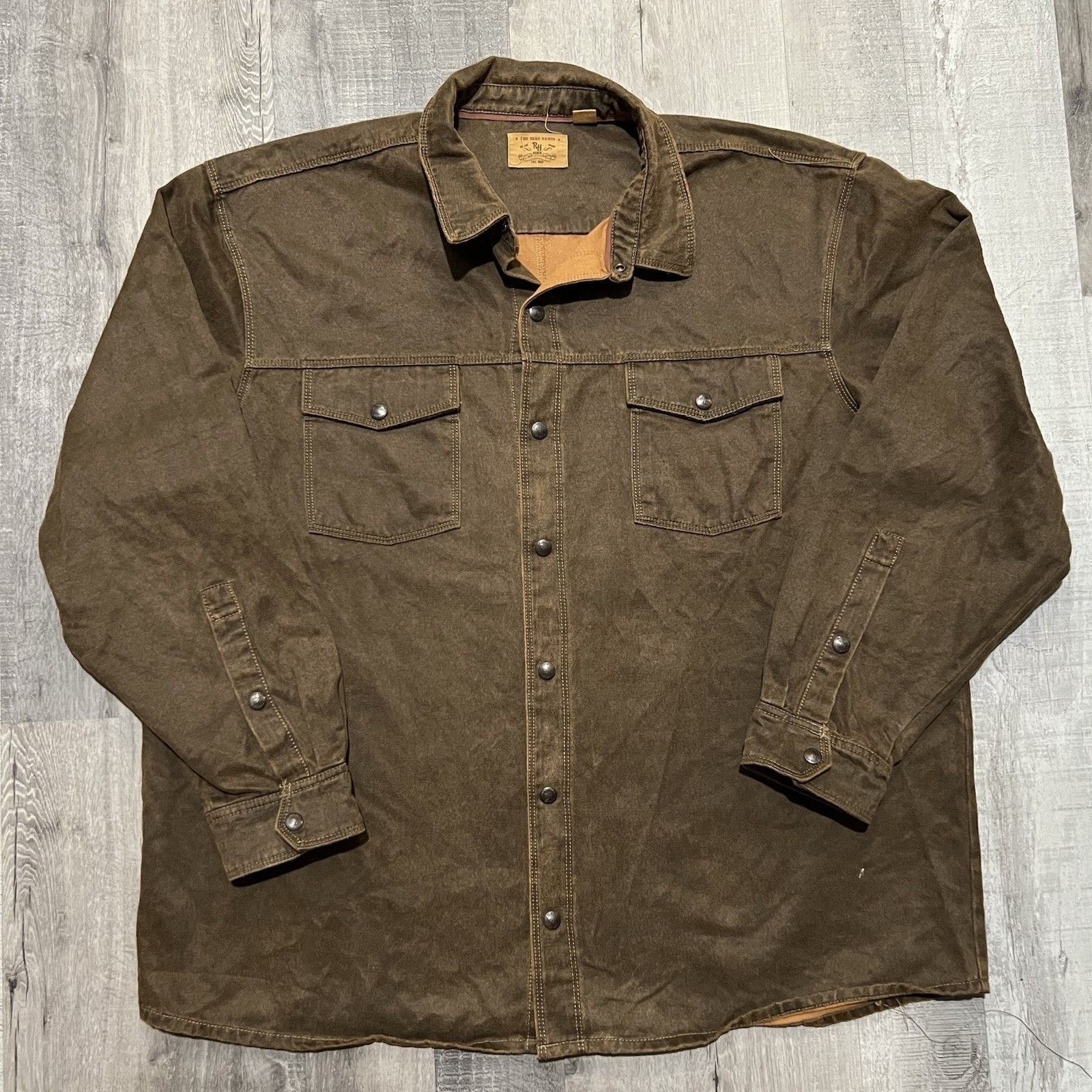 Vintage RED HEAD RANCH Shacket Cotton Snap Up Western Workwear Size US XXL / EU 58 / 5 - 1 Thumbnail