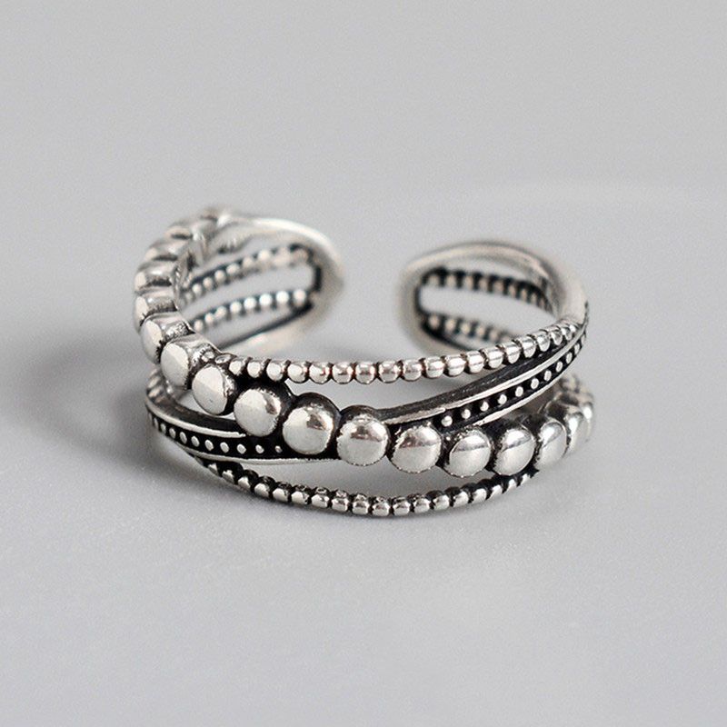 Jewelry Simple Twist Weaving Multilayer Ring Size ONE SIZE - 1 Thumbnail