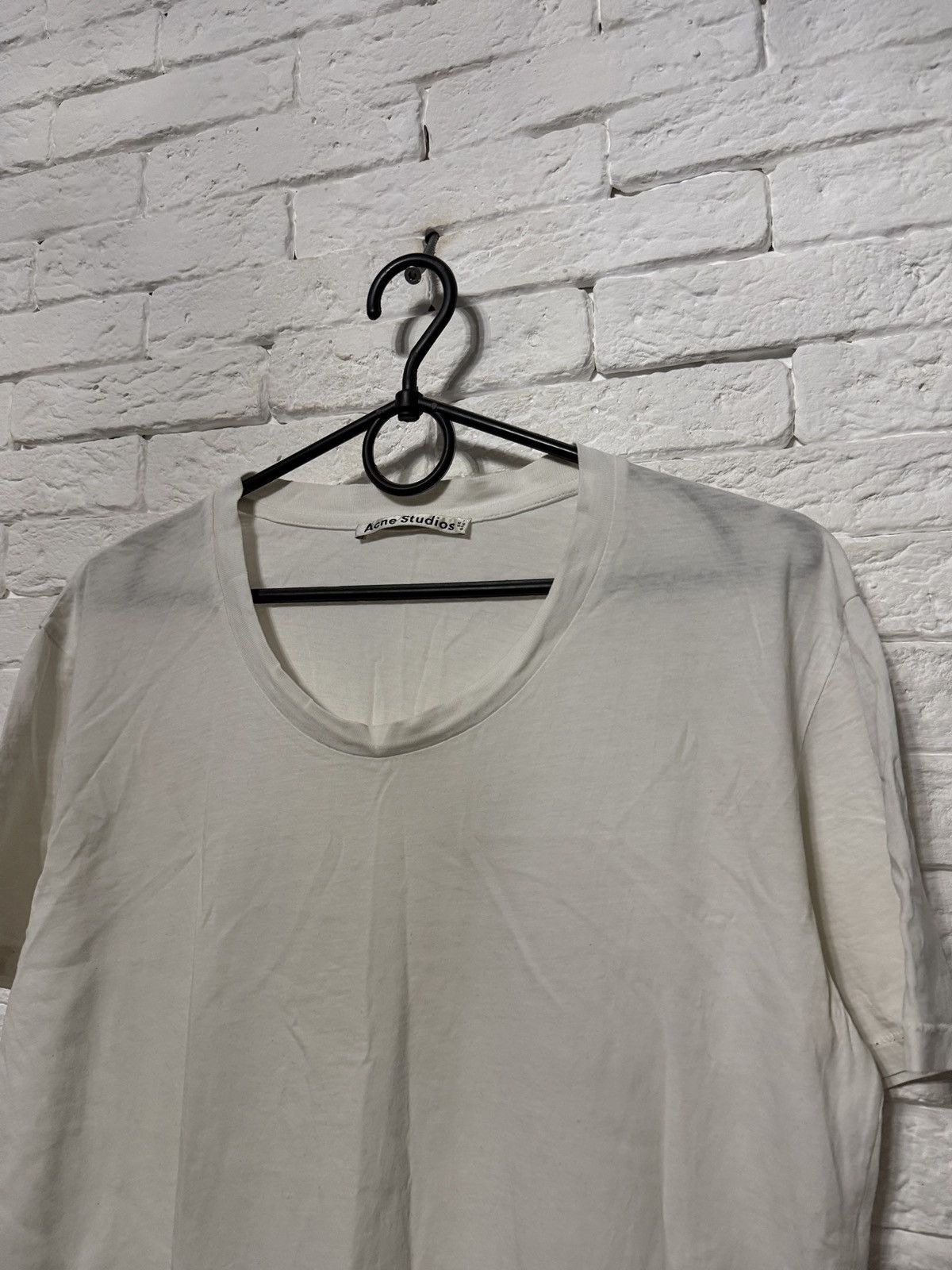 Acne Studios Ance Studios Women`s White Blank T-shirt Designer Tee Sz L Size L / US 10 / IT 46 - 2 Thumbnail