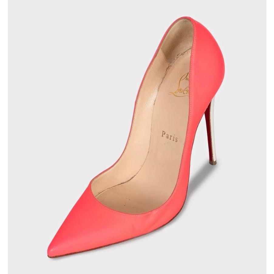 Christian Louboutin Christian Louboutin So Kate Pink Leather Pumps Sz.37.5 Size US 6 / IT 36 - 3 Thumbnail