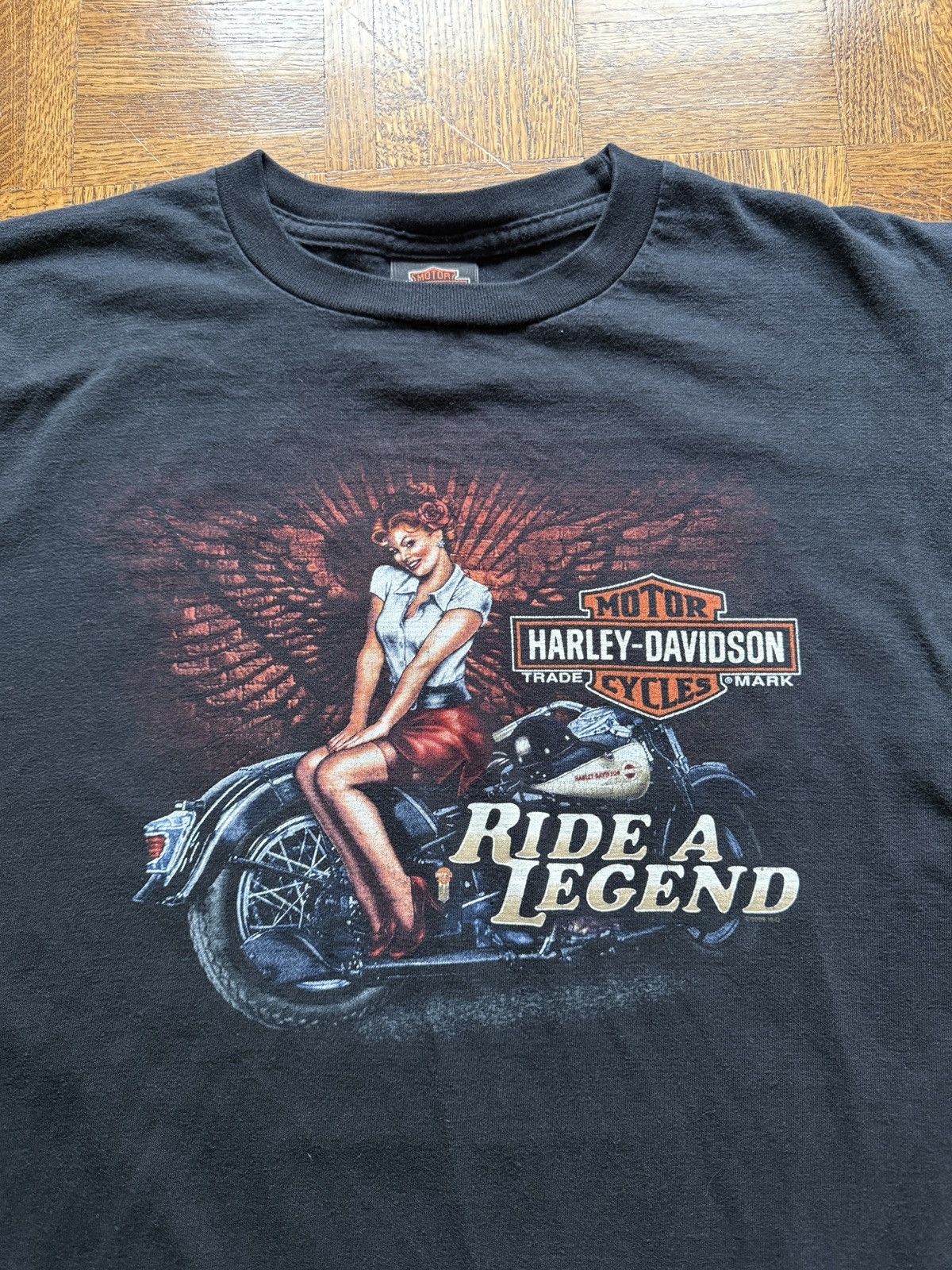 Harley Davidson × Vintage Vintage Y2K Harley Davidson Ride a Legend Graphic Tee Size US L / EU 52-54 / 3 - 3 Thumbnail