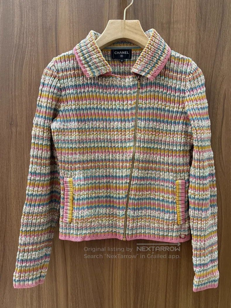 Chanel Chanel Coloured knitted jacket Size XS / US 0-2 / IT 36-38 - 1 Thumbnail