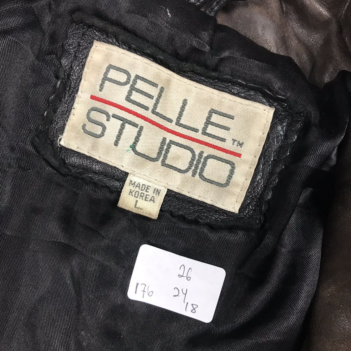 Japanese Brand PELLE STUDIO PUNK LEATHER BOMBER JACKET Size US L / EU 52-54 / 3 - 11 Thumbnail
