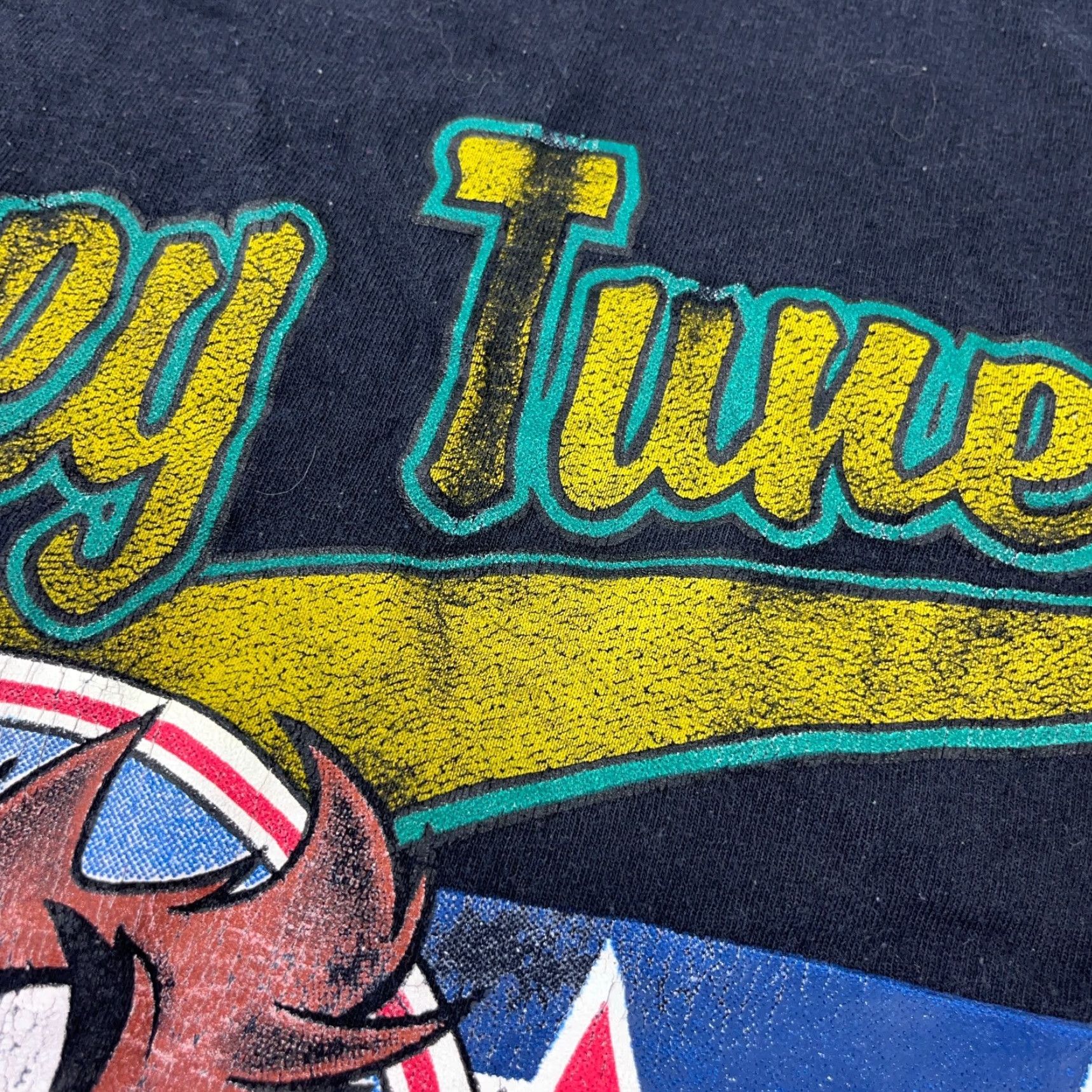 Vintage VINTAGE Looney Tunes Shirt Men Large Crew Neck 1990s Black T-Shirt Tasmanian Devil Tasmanian Devil 90s Cartoon Retro Mens Size US L / EU 52-54 / 3 - 6 Thumbnail