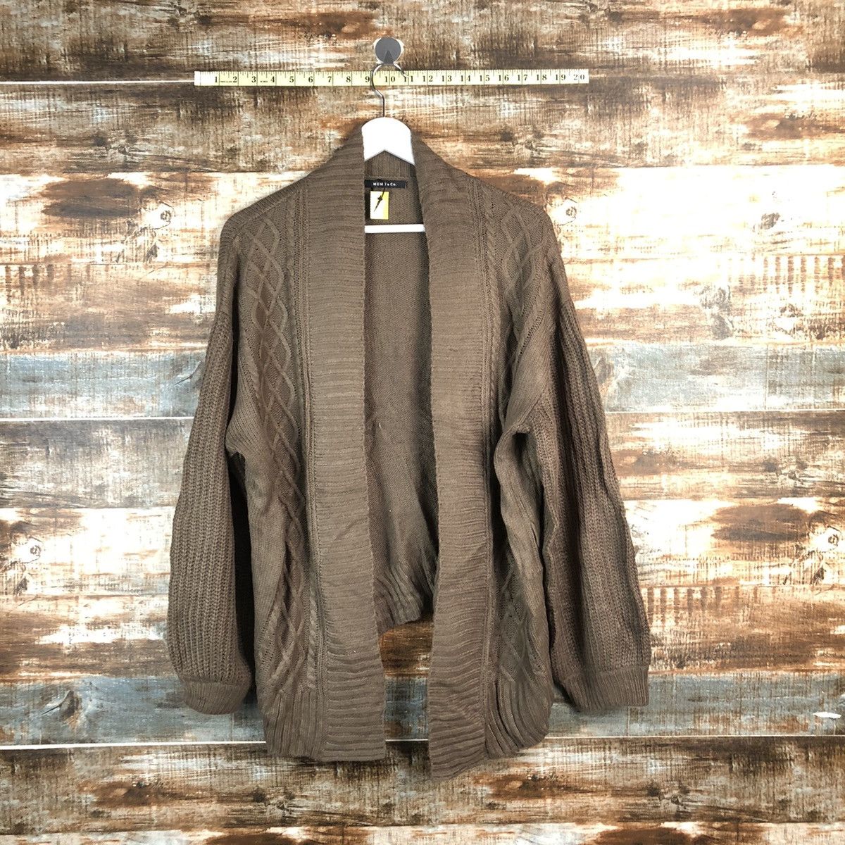 Homespun Knitwear Mu Mu & Co Brown Cardigan Knitwear #A2346 Size L / US 10 / IT 46 - 1 Thumbnail